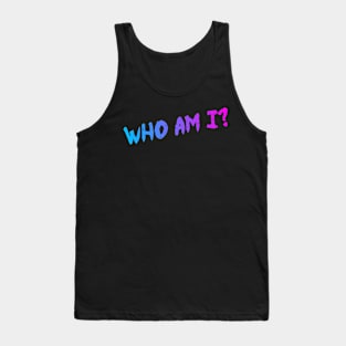 Who Am I? - Digital 90s Aesthetic Vaporwave Tank Top